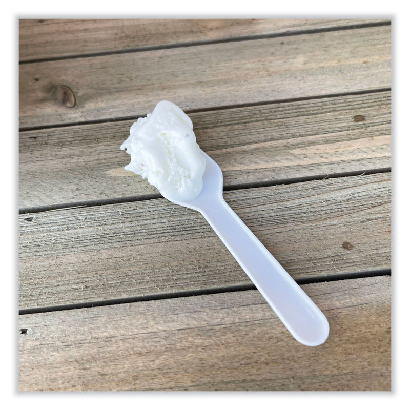 Boardwalk Heavyweight Polypropylene Cutlery, Tasting Spoon, White, 3,000/Carton