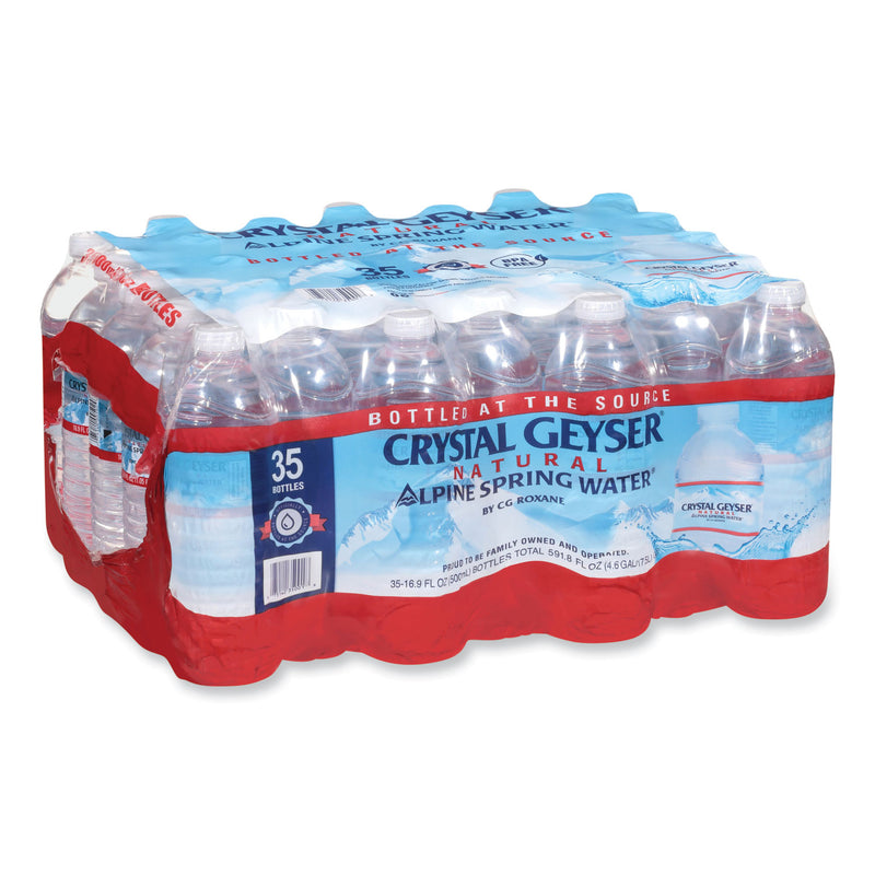 Crystal Geyser Natural Alpine Spring Water, 16.9 oz Bottle, 35/Carton