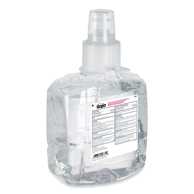 GOJO Antibacterial Foam Hand Wash Refill, For LTX-12 Dispenser, Plum Scent, 1,200 mL Refill, 2/Carton