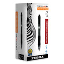 Zebra Sarasa Dry Gel X20 Gel Pen Value Pack, Retractable, Medium 0.7 mm, Black Ink, Smoke Barrel, 24/Box