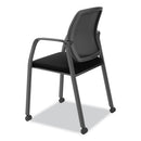 HON Nucleus Series Recharge Guest Chair, Supports Up to 300 lb, 17.62" Seat Height, Black Seat/Back, Black Base