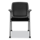 HON Nucleus Series Recharge Guest Chair, Supports Up to 300 lb, 17.62" Seat Height, Black Seat/Back, Black Base