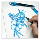 Zebra Fountain Pen, Fine 0.6 mm, Blue Ink, Blue, 12/Pack