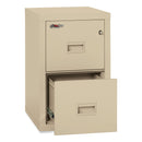 FireKing Compact Turtle Insulated Vertical File, 1-Hour Fire, 2 Legal/Letter File Drawers, Parchment, 17.75" x 22.13" x 27.75"