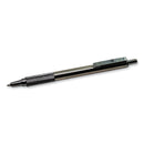 Zebra F-701 Ballpoint Pen, Retractable, Fine 0.7 mm, Black Ink, Stainless Steel/Black Barrel