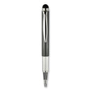 Zebra StylusPen Telescopic Ballpoint Pen/Stylus, Retractable, Medium 1 mm, Black Ink, Blue/Gray Barrel, 2/Pack