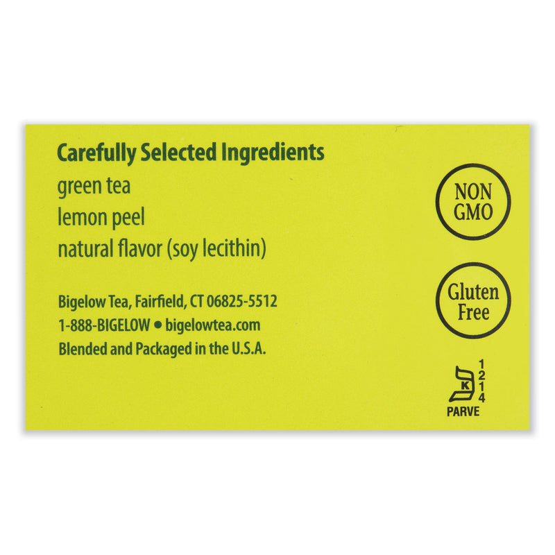Bigelow Green Tea with Lemon, Lemon, 0.34 lbs, 28/Box