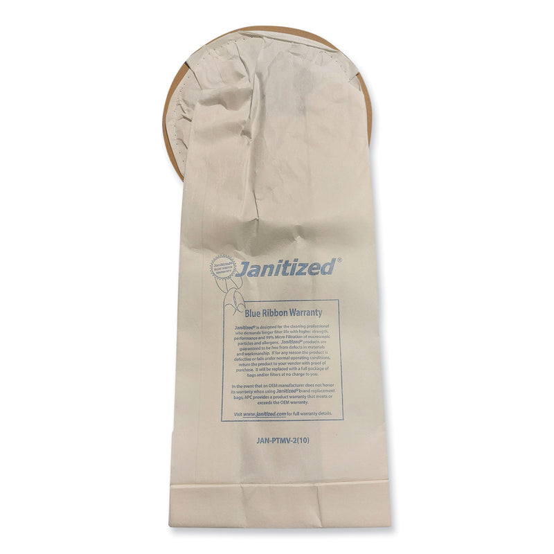 Janitized Vacuum Filter Bags Designed to Fit ProTeam 10 Qt. Super Coach/MegaVac, 100/CT