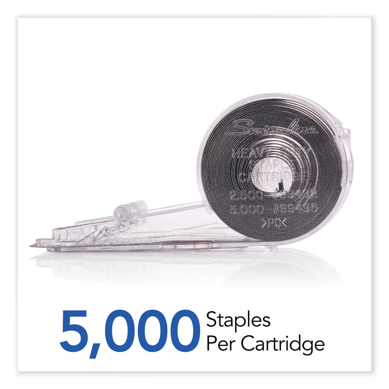 Swingline Cartridge Staples, 0.38" Leg, 0.5" Crown, Steel, 5,000/Box
