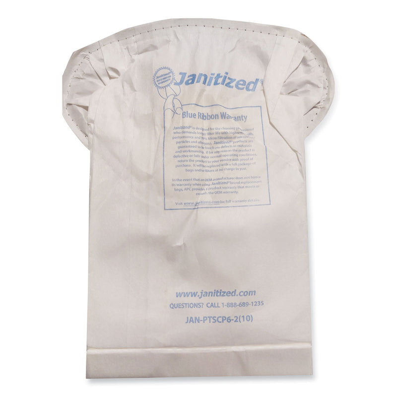 Janitized Vacuum Filter Bags Designed to Fit ProTeam Super Coach Pro 6/GoFree Pro, 100/CT