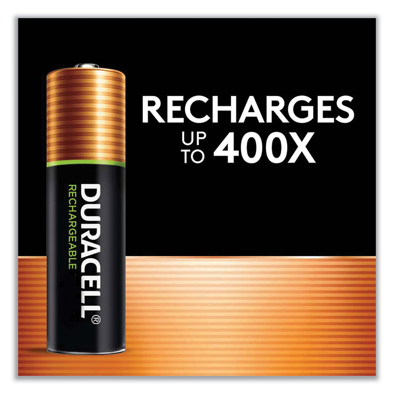 Duracell Rechargeable StayCharged NiMH Batteries, AAA, 4/Pack