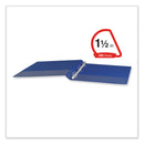 Universal Slant D-Ring View Binder, 3 Rings, 1.5" Capacity, 11 x 8.5, Navy Blue