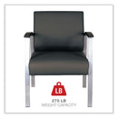 Alera metaLounge Series Mid-Back Guest Chair, 24.6" x 26.96" x 33.46", Black Seat/Back, Silver Base