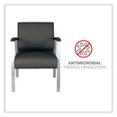 Alera metaLounge Series Mid-Back Guest Chair, 24.6" x 26.96" x 33.46", Black Seat/Back, Silver Base