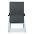 Alera metaLounge Series High-Back Guest Chair, 24.6" x 26.96" x 42.91", Black Seat/Back, Silver Base
