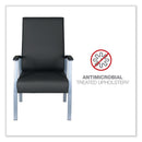 Alera metaLounge Series High-Back Guest Chair, 24.6" x 26.96" x 42.91", Black Seat/Back, Silver Base