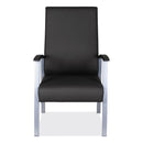 Alera metaLounge Series High-Back Guest Chair, 24.6" x 26.96" x 42.91", Black Seat/Back, Silver Base