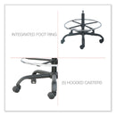 Alera Mota Series Big and Tall Stool, Supports Up to 450 lb, 28.74" to 32.67" Seat Height, Black