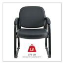 Alera Genaro Series Half-Back Sled Base Guest Chair, 25" x 24.80" x 33.66", Black