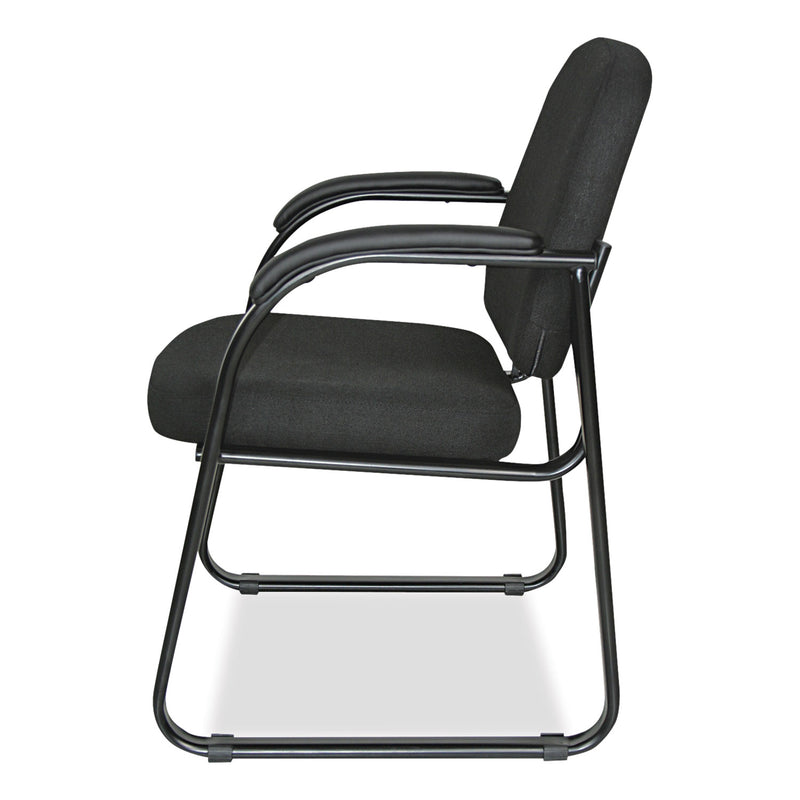 Alera Genaro Series Half-Back Sled Base Guest Chair, 25" x 24.80" x 33.66", Black