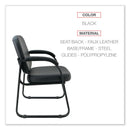 Alera Genaro Series Half-Back Sled Base Guest Chair, 25" x 24.80" x 33.66", Black