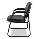 Alera Genaro Series Half-Back Sled Base Guest Chair, 25" x 24.80" x 33.66", Black