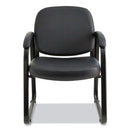 Alera Genaro Series Half-Back Sled Base Guest Chair, 25" x 24.80" x 33.66", Black