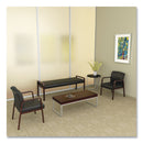 Alera Reception Lounge WL Series Guest Chair, 24.21" x 24.8" x 32.67", Black Seat/Back, Mahogany Base