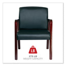 Alera Reception Lounge WL Series Guest Chair, 24.21" x 24.8" x 32.67", Black Seat/Back, Mahogany Base