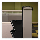 deflecto Two Break-Resistant Plastic Partition Brackets, For 2.63 to 4.13 Wide Partition Walls, Black, 2/Pack