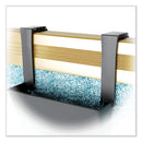 deflecto Two Break-Resistant Plastic Partition Brackets, For 2.63 to 4.13 Wide Partition Walls, Black, 2/Pack