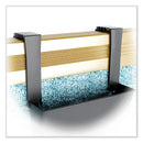 deflecto Two Break-Resistant Plastic Partition Brackets, For 2.63 to 4.13 Wide Partition Walls, Black, 2/Pack