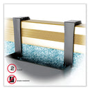 deflecto Two Break-Resistant Plastic Partition Brackets, For 2.63 to 4.13 Wide Partition Walls, Black, 2/Pack