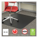 deflecto SuperMat Frequent Use Chair Mat for Medium Pile Carpet, 36 x 48, Rectangular, Black