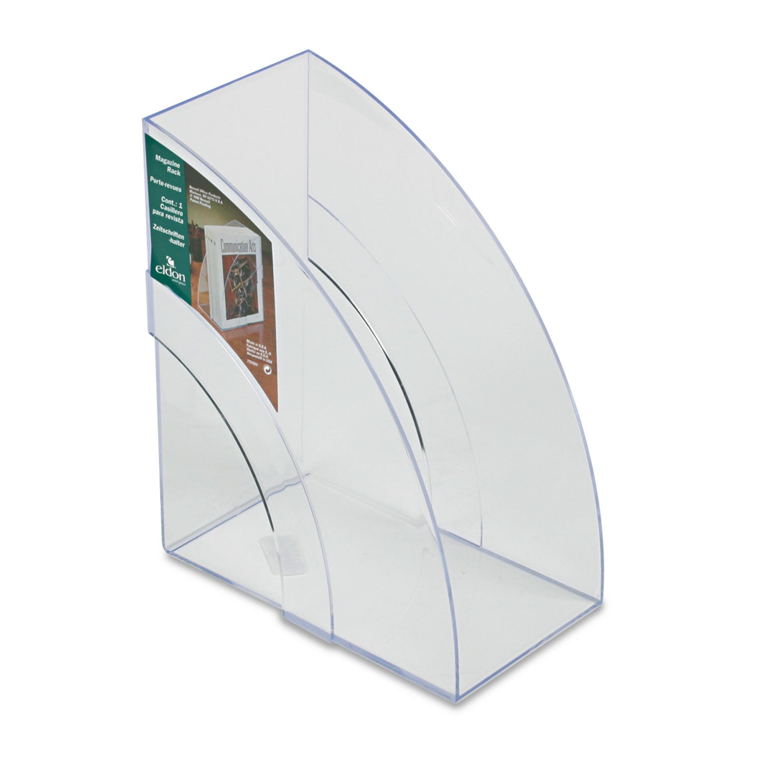 Magazine Rack Plastic Insert Optimizers Deluxe Plastic Magazine Rack, 5.25 x 9 x 11.13, Clear by ...