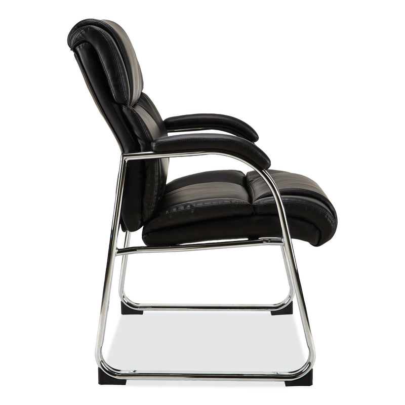 Alera Hildred Series Guest Chair, 25 x 28.94 x 37.8,  Black Seat/Back, Chrome Base