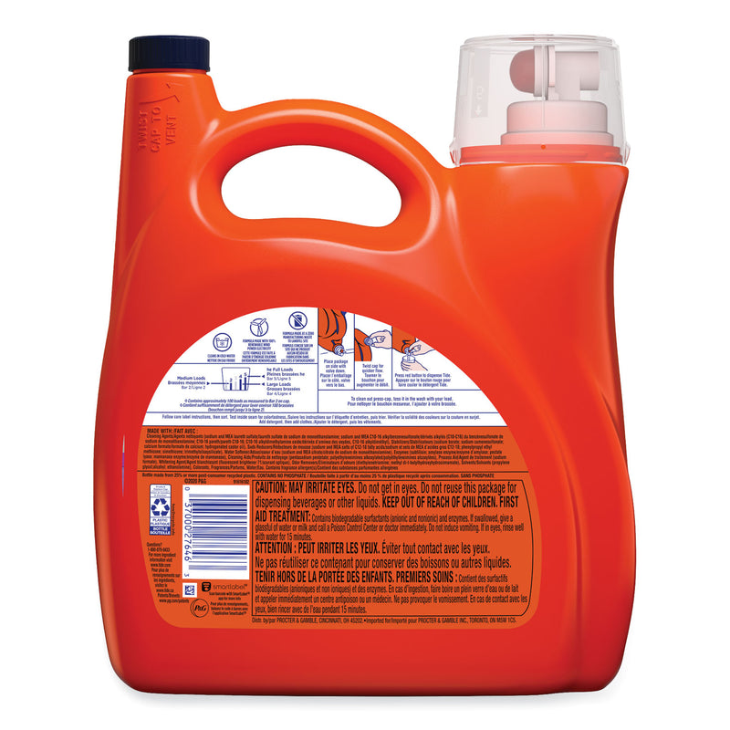 Tide Hygienic Clean Heavy 10x Duty Liquid Laundry Detergent, Spring Meadow, 154 oz Bottle, 4/Carton