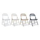 Alera Armless Steel Folding Chair, Supports Up to 275 lb, Black, 4/Carton