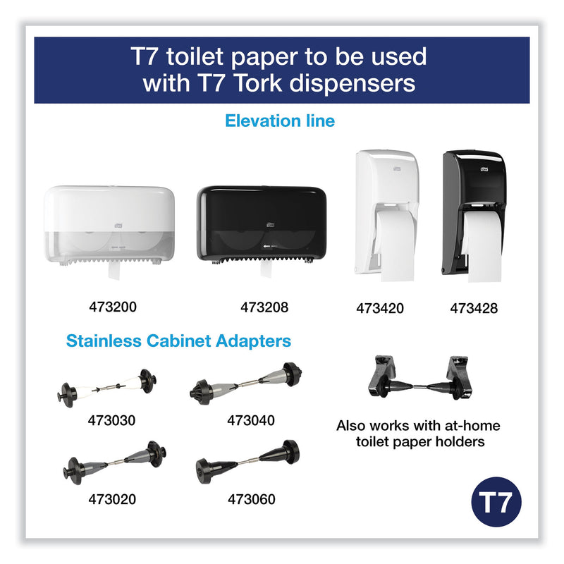 Tork Coreless High Capacity Bath Tissue, 2-Ply, White, 750 Sheets/Roll, White, 36/Carton
