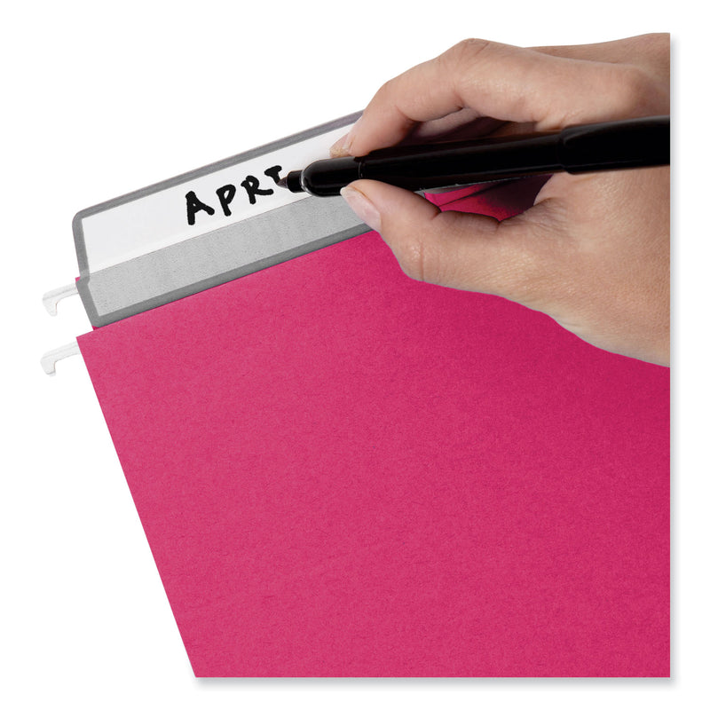 Smead Colored Hanging File Folders with ProTab Kit, Letter Size, 1/3-Cut, Red