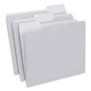 Universal Top Tab File Folders, 1/3-Cut Tabs: Assorted, Letter Size, 0.75" Expansion, Gray, 100/Box