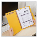 Universal Bright Colored Pressboard Classification Folders, 1 Divider, Letter Size, Yellow, 10/Box