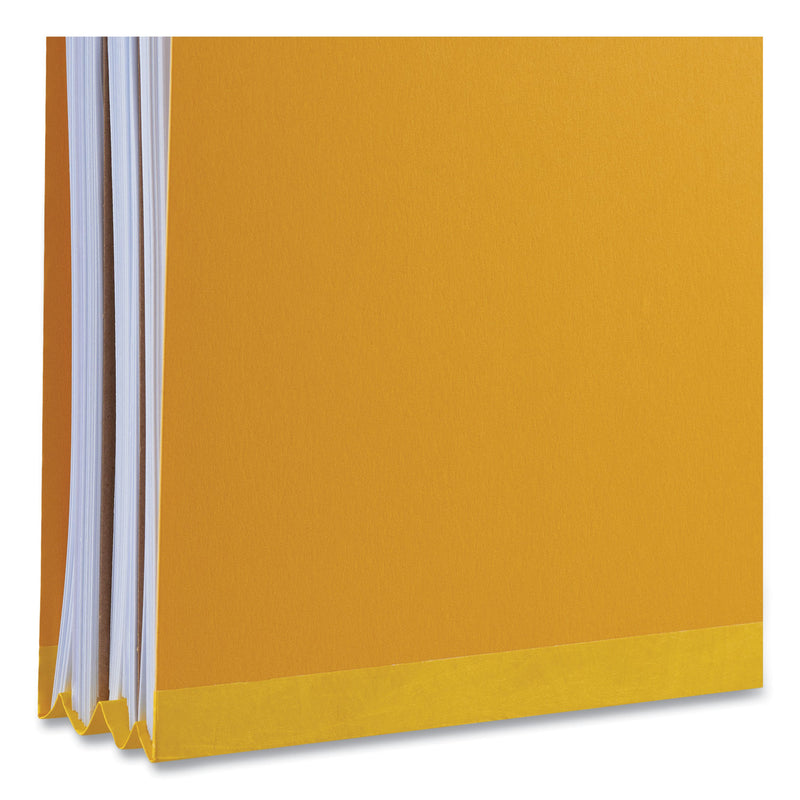 Universal Bright Colored Pressboard Classification Folders, 2 Dividers, Letter Size, Yellow, 10/Box