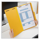 Universal Bright Colored Pressboard Classification Folders, 2 Dividers, Legal Size, Yellow, 10/Box