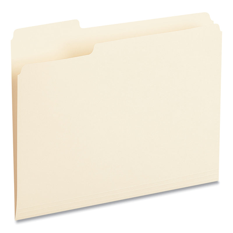Universal Top Tab File Folders, 1/3-Cut Tabs: Left Position, Letter Size, 0.75" Expansion, Manila, 100/Box