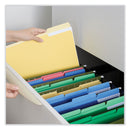 Universal Interior File Folders, 1/3-Cut Tabs: Assorted, Letter Size, 11-pt Stock, Yellow, 100/Box