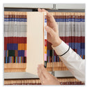 Universal Deluxe Reinforced End Tab Folders, 9" High Front, Straight Tabs, Letter Size, 0.75" Expansion, Manila, 100/Box