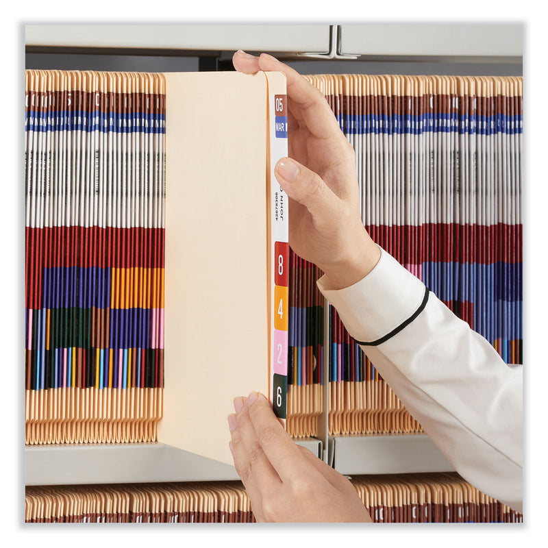 Universal Deluxe Reinforced End Tab Folders, 9" High Front, Straight Tabs, Letter Size, 0.75" Expansion, Manila, 100/Box