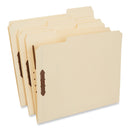 Universal Deluxe Reinforced Top Tab Fastener Folders, 2 Fasteners, Letter Size, Manila Exterior, 50/Box
