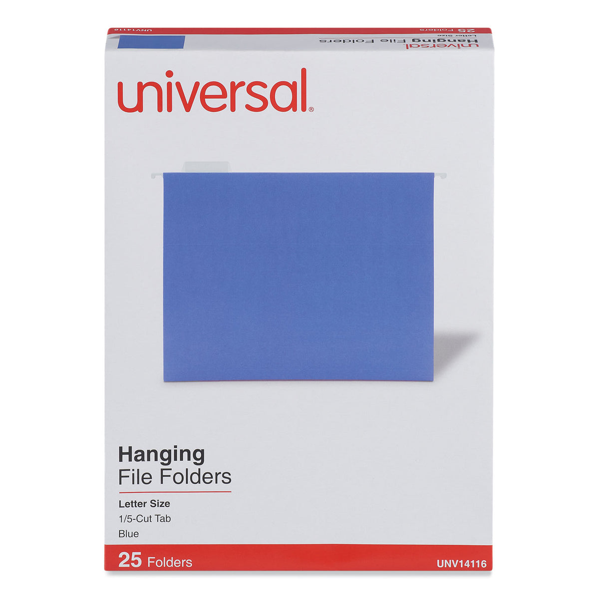 UNV14116 Hanging File Folders - Letter Size, 11 Pt. Stock, Blue, Box Of 25 - View #6